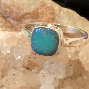 STERLING OPAL 925 STERLING SILVER RING, SIZE 8